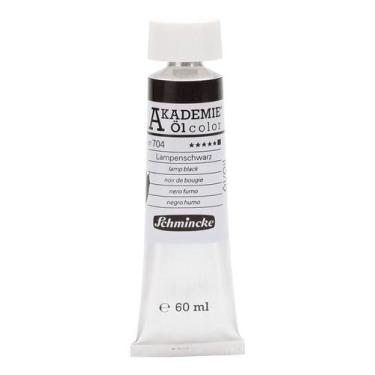 Imagem de Tinta Óleo Importada Schmincke Akademie 60ml 704 Lamp Black