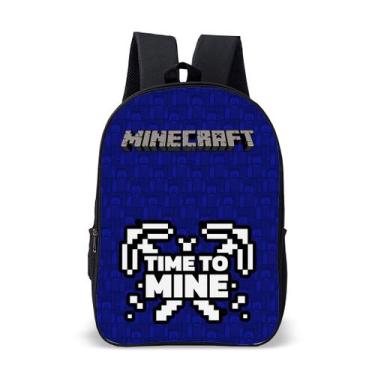 Imagem de Mochila Escolar Infantil Avulsa Game Minecrafit  Menino e Menina - Use