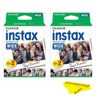 Imagem de Fujifilm Instax Wide Instant Films Pacote Twin para Instax Wide 210 200 100 300 - BuzzPhoto Pacote econômico (40 folhas)