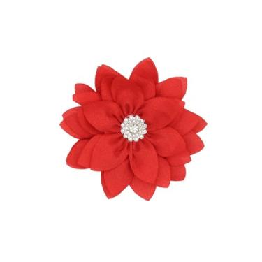 Imagem de Broche de flor elegante para mulheres meninas broche de lótus de cristal alfinetes de lapela vermelho/branco/rosa/preto/rosa choque/broche violeta festa de casamento dança banquete vestido terno