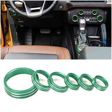 Imagem de RERPRO Guarnição da tampa do interruptor de farol de ar condicionado para Ford Bronco 2021 2022 2023 2024 Novo Ford Bronco 2/4 porta acessórios interiores áudio 4 rodas tração reboque botão de