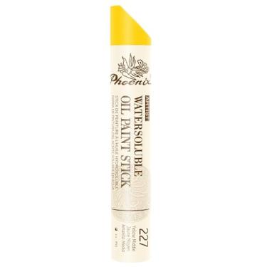 Imagem de PHOENIX Bastão de tinta a óleo solúvel em água - amarelo médio - cor vibrante 37 ml grandes pastéis a óleo macios para pintura a óleo profissional - Materiais de arte de desenho cremoso para artistas