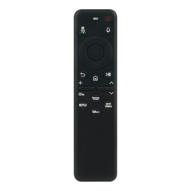 Imagem de Controle remoto de voz de substituição BN59-01432A BN59-01432D BN59-01455E compatível com Smart TVs Samsung Neo QLED 8K HDR, Frame TV, Crystal Smart TV 2023 (sem energia solar)