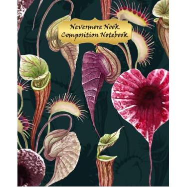 Imagem de Nevermore Nook Composition Notebook: Vintage Botanical Carnivorous Plants | Venus Fly Trap | Pitcher Plant | Pelican Flower | 7.5 x 9.25 Inches | 110 ... | Cream-Colored Paper | Matte Finish Cover