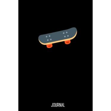 Imagem de Skateboarding Journal: Unlined 6" x 9" 120 Pages Black Background