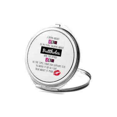 Imagem de SpreadPassion Espelho compacto Butthole, presente de butthole, espelho fotográfico I Spend About 80, espelho de maquiagem de viagem pequeno espelho portátil, espelho de bolso portátil, ideia de