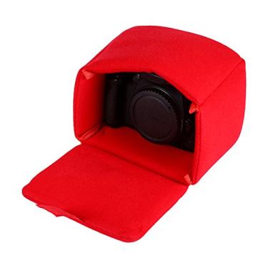 Imagem de Yosoo Bolsa de câmera Dlsr com inserção, à prova de choque, proteção para câmera, bolsa organizadora acessório para fotografia (vermelho) Dslr bolsa de câmera inserção para bolsa de câmera