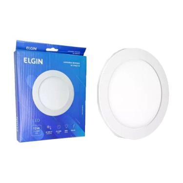 Imagem de Plafon Led Embutir Elgin Redondo 12W. 6500K. Bivolt Branco, Branco