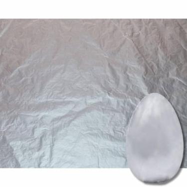 Imagem de 300 Papel Chumbo 50x59 Cm Prata Embalagem P/Ovo De Páscoa - Laleti