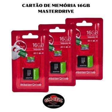 Imagem de Kit 3 Cartão De Memória 16Gb Ultra Com Adaptador Sd Classe 10 Para Mus