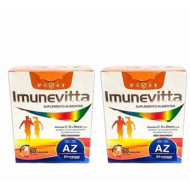 Imagem de Kit 2 Imunevitta Vitaminas A-z 60 Cápsulas.