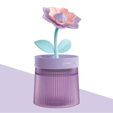 Imagem de Mini umidificador portátil para quarto, 260 ml, grande capacidade, design paisagístico, dois modos de pulverização e luz noturna colorida, adequado para quarto, quarto de bebê, escritório e sala de