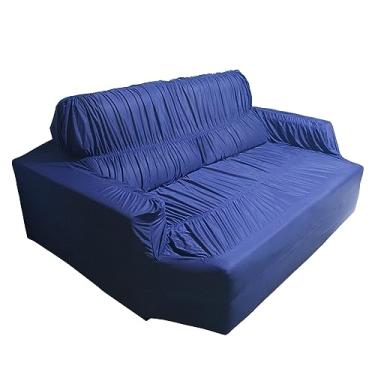 Imagem de Capa de Sofá Retrátil Elasticada Tamanho King 2 Lugares 1,70m x 1,10m (Azul Marinho)