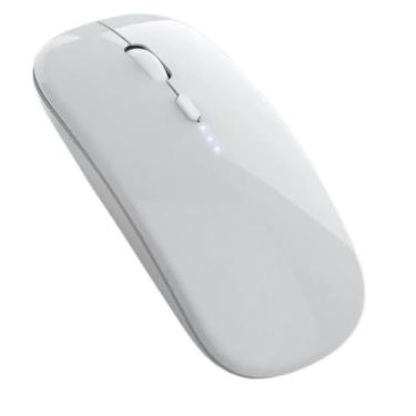 Imagem de Mouse sem fio Bluetooth 2,4 GHz Adaptador USB Modo duplo para laptop Computador em casa Desktop ergonômico,White