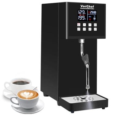 Imagem de Vorchef Espumador De Leite Comercial, 2200W 110V Máquina De Vapor Automática Máquina De Espuma De Leite Elétrica Máquina De Espuma De Leite Para Café Vaporizador Com Display Led Para Chá Cafeteria