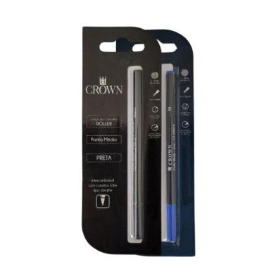 Imagem de Kit Carga Para Caneta Crown RollerBall - Ca22007 Azul Preta ( Kit com 