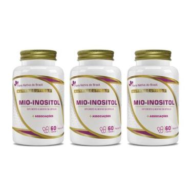Imagem de Kit 3x Suplemento Alimentar Mio Inositol 30g 60 cápsulas Flora Nativa