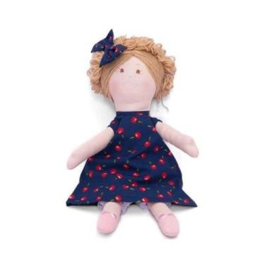 Imagem de Vestido Infantil para Bebê de 9 Meses + Boneca de Pano + Laço de Cabel