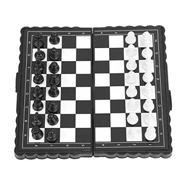 Imagem de Magnetic Chess Set with Portable Folding Plastic Chessboard for Family Activities and Travel