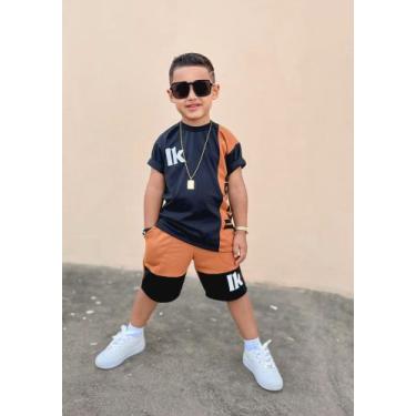 Imagem de Roupa Infantil Masculino Conjunto de Verão Bermuda Com Blusa - Ikaros 