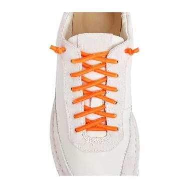 Imagem de VEILLEONG 2 pares de cadarços elásticos sem amarração para tênis, tamanho único para crianças e adultos, 2 pares, laranja