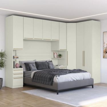 Imagem de Guarda-Roupa Casal Modulado Seletto 9 Portas 6 Gavetas Me33 Areia - Henn