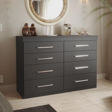 Imagem de Cômoda 8 Gavetas 135 X 93,3 Cm Gênova Plus Batrol Móveis