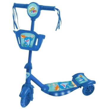 Imagem de Patinete Musical Infantil Luz e Som Tubarão Azul - Zoop Toys