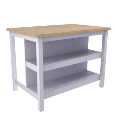 Imagem de Bancada gourmet ilha cozinha Ditália 2 Prat. Cinza CD-1019