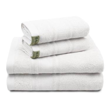 Imagem de Jogo De Toalha Algodão Egípcio Banhão Memphis 4 Peças Appel Branca