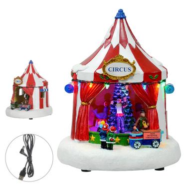 Imagem de Vila natalina tenda de circo c/som E movimento USB