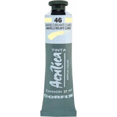 Imagem de Tinta Acrílica 37ml 046 Amarelo Brilhante Claro Corfix, 046 - AMARELO 