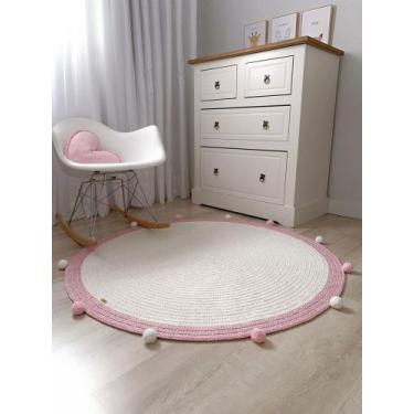 Imagem de Tapete quarto do bebe de croche 1,20M - Crochê Lua