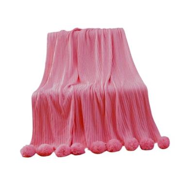 Imagem de Ｂｅｓｇａ Clanta de malha coberta decoração decorativa decoração de casa quente 39,37 "x 41,34" cobertor aconchegante para sofá de viagens ao ar livre, Rosa Escuro