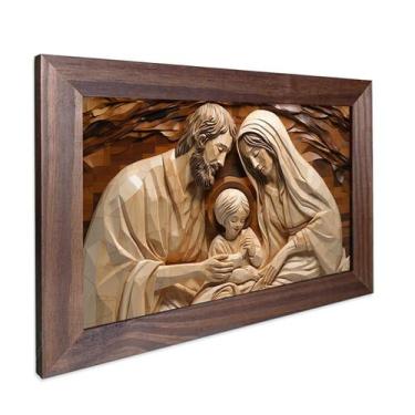 Imagem de Quadro Decorativo Religioso Jesus Santa Ceia do Senhor Sagrada Família