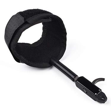 Imagem de Arco composto de arco de liberação – Alça de pulso preta ajustável para liberação de calibrador de gatilho de pulso para destros e canhotos (preto)