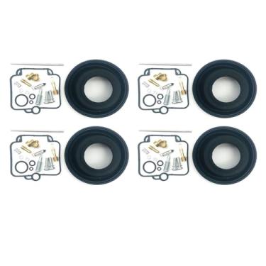 Imagem de Kit de reparo de carburador de motocicleta, diafragma a vácuo, cilindro único, motor de carburador para Suzuki DR350 Goose350 motor de cilindro único BST40 (4 conjuntos)
