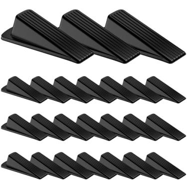 Imagem de Crosize Pacote com 24 batentes de porta para parte inferior da porta, batentes de porta de borracha premium, cunha resistente para carpete, azulejo, concreto, madeira, suporte de porta para portas