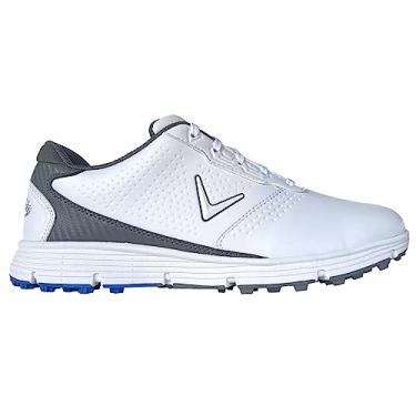 Imagem de Callaway Sapato de Golfe Masculino Balboa Sport, Branco/Cinza, 8.5
