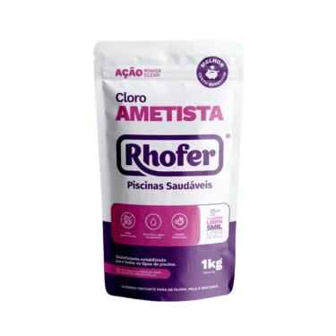 Imagem de Cloro Para Piscina Rhofer Pacote 1 kg – Cloro Ativo em Pó Estabilizado Para Todos os Tipos de Piscina 35% até 60% (Ametista)