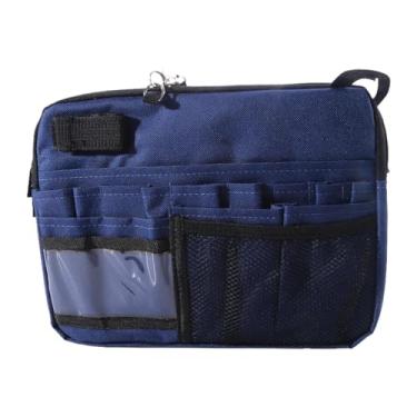 Imagem de Fiocias Enfermeira Fanny Pack Organizador de enfermagem Bolsa enfermeira bolsa de cinto de bolsa de quadril para tesoura, Azul