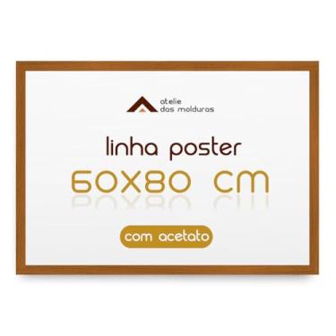 Imagem de Moldura para Quadro Poster Foto Impressão 60x80 com Acetato (Caramelo)