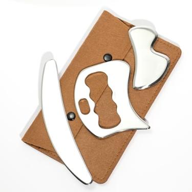Imagem de NCCYOOT Gua sha Tool gua sha aço inoxidável iastm ferramenta de massagem Gussha ferramenta de raspagem muscular para terapia de tecidos macios e reduzir braços, costas, pernas, pescoço dor muscular