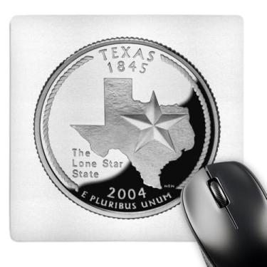 Imagem de 3dRose Bloco de mouse colecionável Texas Quarter - 20 x 20 cm (mp_56967_1)