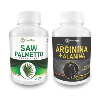 Imagem de Saw Palmetto 120 Cápsulas 500mg Arginina e Alanina 120 comprimidos 100