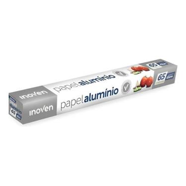 Imagem de Papel alumínio para uso doméstico 45cm x 65 metros inoven