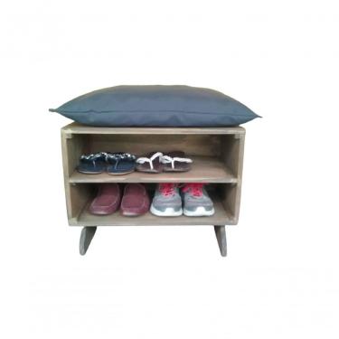 Imagem de Sapateira Puff Cinza Chumbo