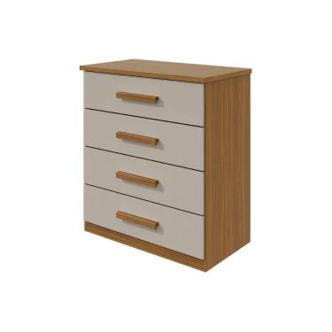 Imagem de Cômoda Casal Baião C/ 4 Gav Branco - Lopas