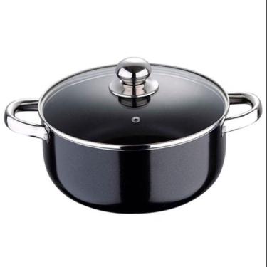 Imagem de Caçarola Bergner Pixel Pro Em Alumínio Prensado 28 Cm Preto