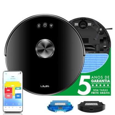Imagem de Robô aspirador de pó com navegação LIDAR LILIN XR500, 110/220V Bivolt, 130min Tempo de execução, Com Tank e Esfregona, Salve vários mapas, Adequado para uma família de animais